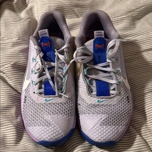 Nike Gray and Blue Athletic Shoes